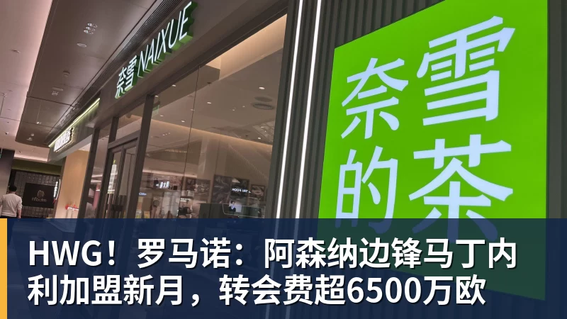 HWG！罗马诺：阿森纳边锋马丁内利加盟新月，转会费超6500万欧