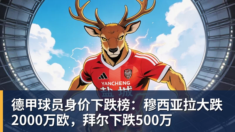 德甲球员身价下跌榜：穆西亚拉大跌2000万欧，拜尔下跌500万